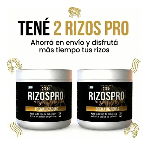 Activador De Rizos Y Rulos Arlex Rizos Pro 2 Unidades 500gr