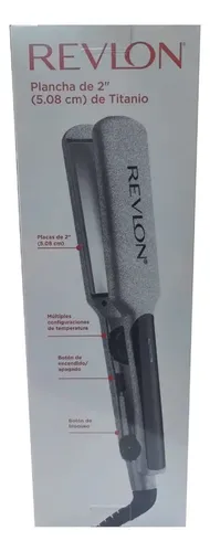 Plancha De Pelo Revlon 230° Placas 5.08Cm. Recubrimiento Titanio – plateada glitter