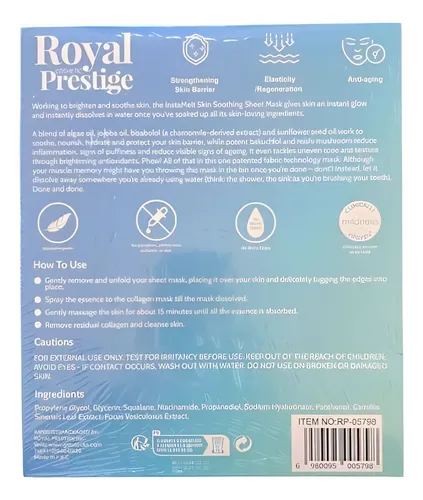 Parches De Colageno Royal Prestige Disolvible X8 Con Spray
