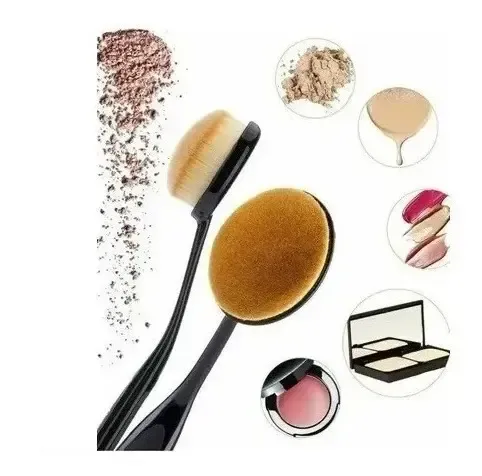 Set De Brochas De Maquillaje Oval X 5 Pcs. Con Caja Belleza