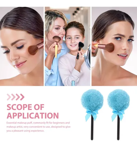 Set De 2 Esponjas De Maquillaje De Felpa Suave Para Polvos S