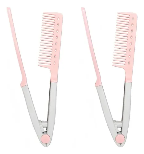 Set Peines Plancha Rosa 2 Unidades Tikiyoun