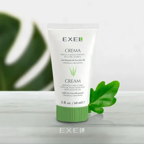 Crema Tratamiento P/ Acne Y Piel Grasa Tea Tree Oil Exel 60