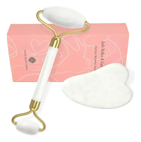 Set De Herramientas Para Masaje Facial Gua Sha Y Rodillo De