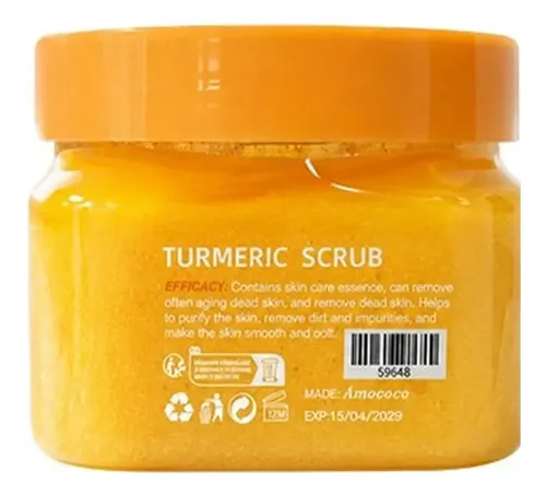 Exfoliante Corporal Con Cúrcuma, 280 G, Frasco Individual