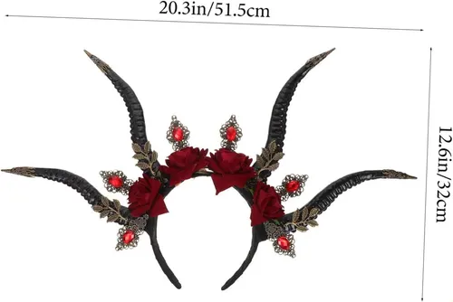 For Diadema De Cuernos De Para Halloween Y Cosplay