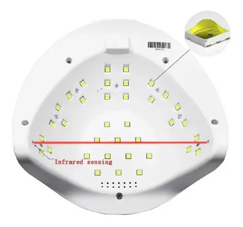 Cabina Secado Uv Led Uñas Esculpidas Semipermanentes Daikon Color Blanco