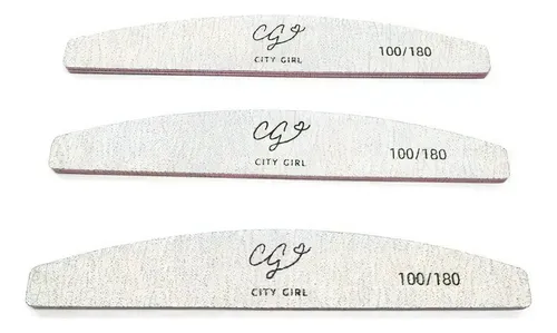 Limas Uñas City Girls 100/180 Esculpidas Gel Media Luna Pack 25