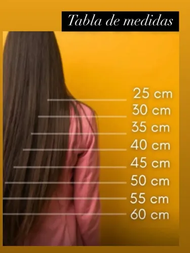 Cortina Pelo Cabello Natural 4 Capas 60 Cms X 20 Premium
