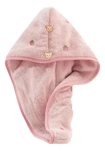 Gorro Secado Rápido Para Cabello Con Bordado De Fresa