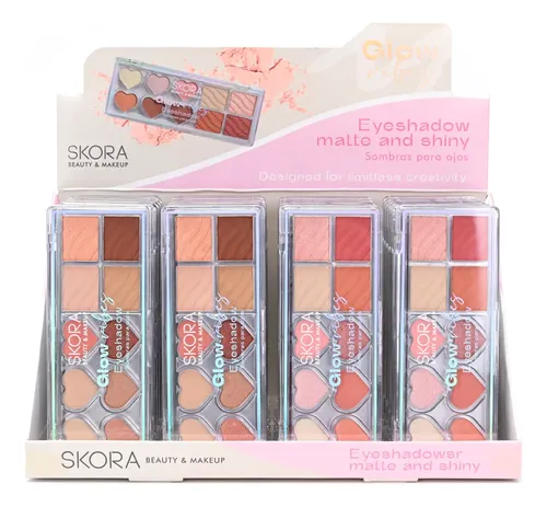 Paleta Sombras Ojos Skora Glow Vibes Matte Shiny 10 Tonos