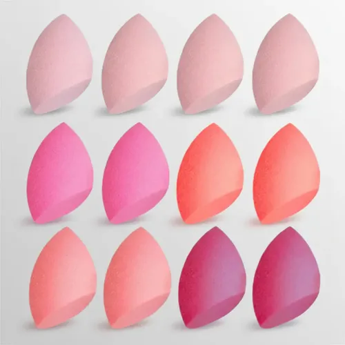 Ad Kit 12 Esponjas De Maquillaje Biseladas Base Make Up Multicolor Median