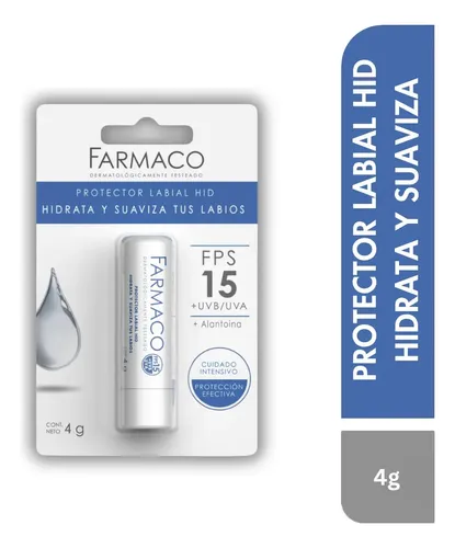 Protector Labial Hidrante Farmaco Con Fps 15 Y Alantoína 4g