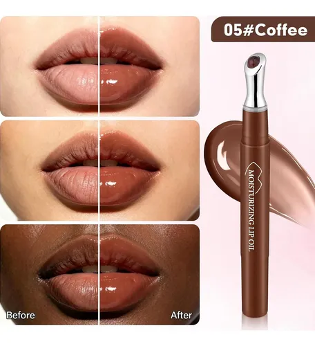 Aceite Labial Hidratante Con Brillo Coffee Anwuozu 0.32 Oz