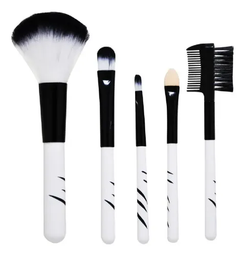 Set De Aplicadores Zebra Pinceles De Maquillaje Jessamy A466 Color Blanco
