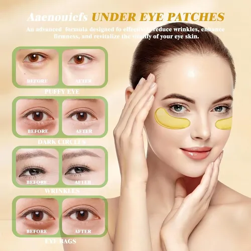 Mascarillas De Arcilla Y Parches De Ojos 24k Oro