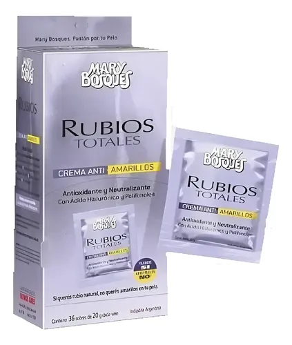 Rubios Totales Crema Antiamarillo 20g Mary Bosques X 36 Und