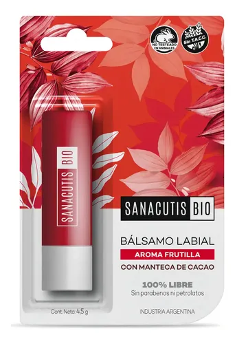 Manteca De Cacao Sanacutis Balsamo Labial X4.5g Frutilla