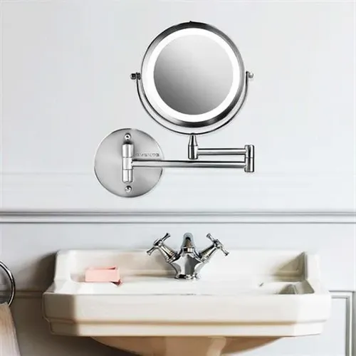 Xcj Espejo De Maquillaje Ovente Con Luz, 7”, Dual Zoom ‘