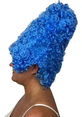 Peluca De Disfraz Marge Simpson Azul Panal Talla Única