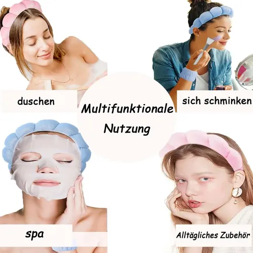 2 Diademas Para El Pelo De Skincare, Para Mujer, Esponja De