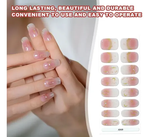 Rw Pegatinas De Uñas De Gel Para Manicura De 16 Dedos