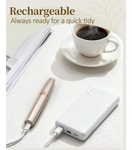 Recortadora Eléctrica De Cejas Recargable 2 Cabezas Led