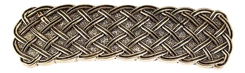 Pinza De Pelo De Barra De Trenza Celta, Gran Pasador Oro Hz