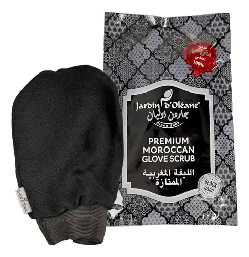 Guante Exfoliante Kessa Marroquí Jardin Oleane (negro)