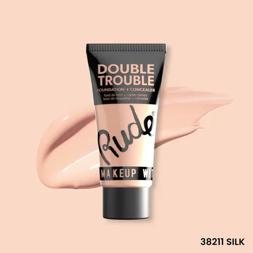 Base De Maquillaje Alta Cobertura Rude Cosmetics Tono Silk 01