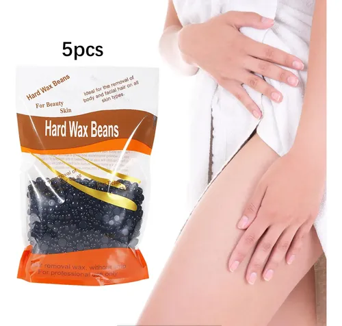 5x Frijoles Duros De Cera Dura Gráneos Suaves De Cera Negro