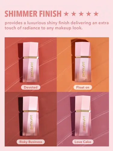 Rubor líquido Sheglam Blush Tom Devoted Liquid Finisher Blush