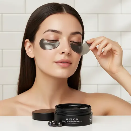 Mizon Parches Hidrogel Para Ojeras Black Pearl Premium Impor