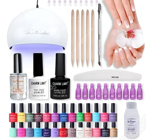 Kit Inicial X26 Cabina Esmaltes Semi Completo Manicuria