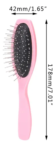 Professional Anti Static Steel Comb Brush For Wig Black 3t5564-bk