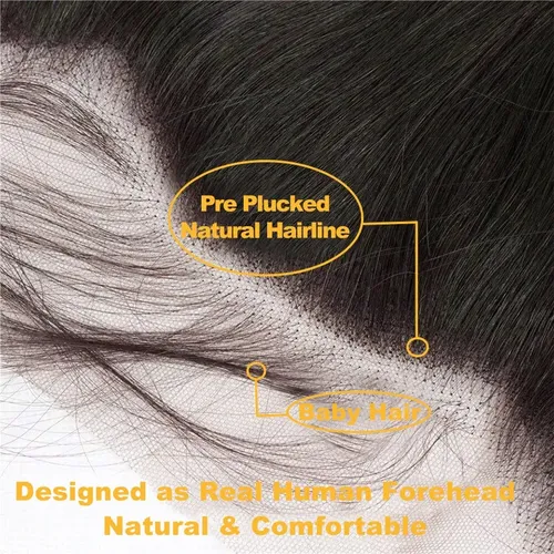 Cabello Liso Con Encaje Frontal, 100% Humano, 14 Pulgadas, N