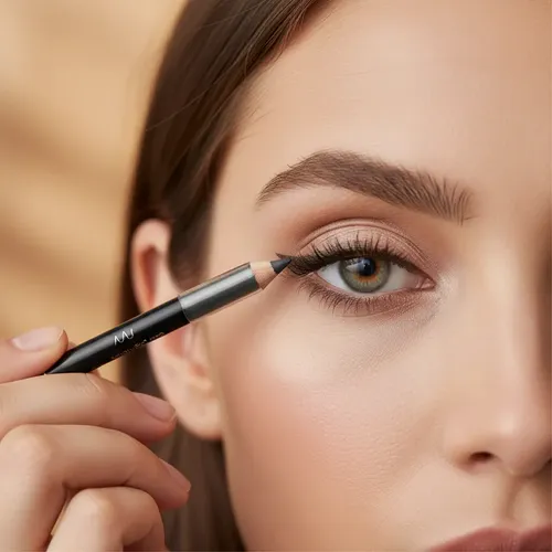 Lápiz Delineador De Ojos Avon 2 En 1 Punta Beige Y Gris.