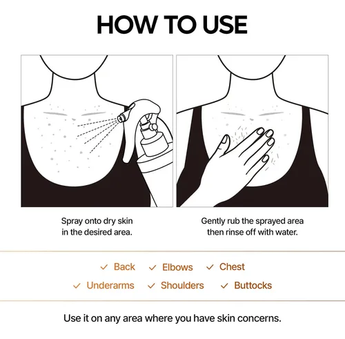 P/j Spray Esfoliante Corporal Shot Peeling Facial Ácido