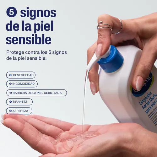 Gel Limpiador Facial Espumoso Cetaphil Para Piel Sensible, Mixta A Grasa X 473 Ml