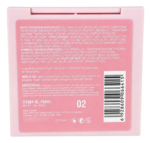Paleta De Sombras City Girl Máster Shadow Palette