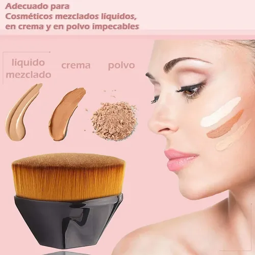 Pincel De Maquiagem De Base De 2 Peças Para Cosméticos De Ba