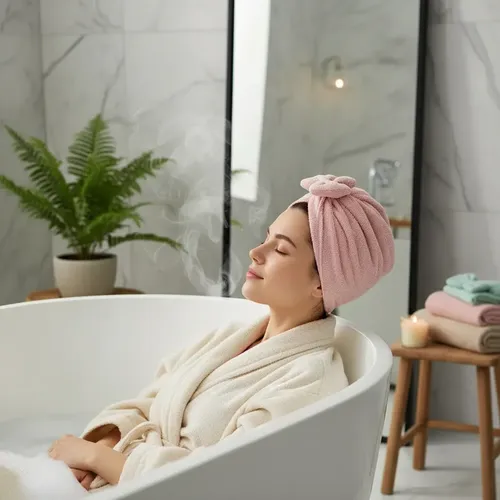 Toalla Gorra Pelo Turbante Cofia Secado Rápido Microfibra