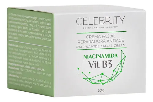 Celebrity Crema Facial Antiarrugas Niacinamida X50g Todo Tipo De Piel