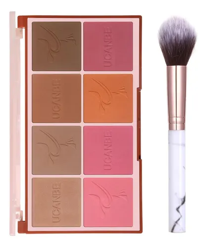 Paleta De Rubores Y Contorno 8 Colores Ucanbe