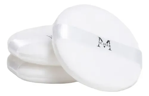 Cisnes Maquillaje Sella Polvos En El Rostro 3 Unidades Blanco Grande