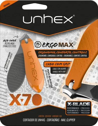Cortauñas Mano Merheje Unhex Ergomax Línea X 70 Color Naranja