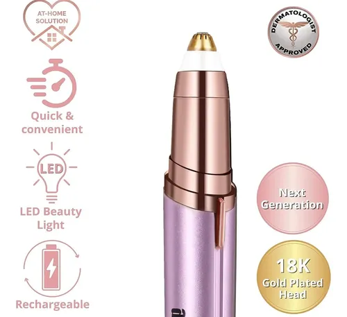 Depiladora Eléctrica Cejas Recargable Led Painless