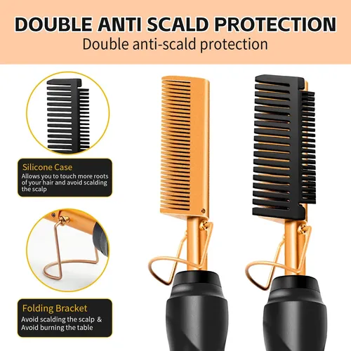 Plancha De Pelo Eléctrica Hot Comb Set Shiyalan, 19 Unidades