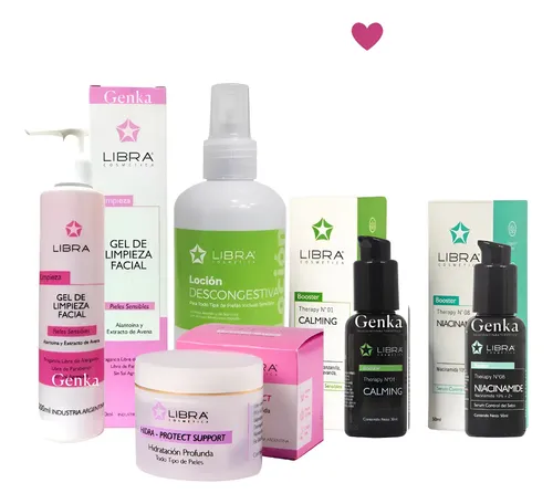 Kit Skincare Piel Sensible Rosacea Acne Con Niacinamid Libra