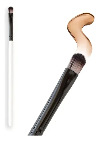 Pincel Brocha De Ojos Plana Jessamy P4911 Blanco Mango Plástico